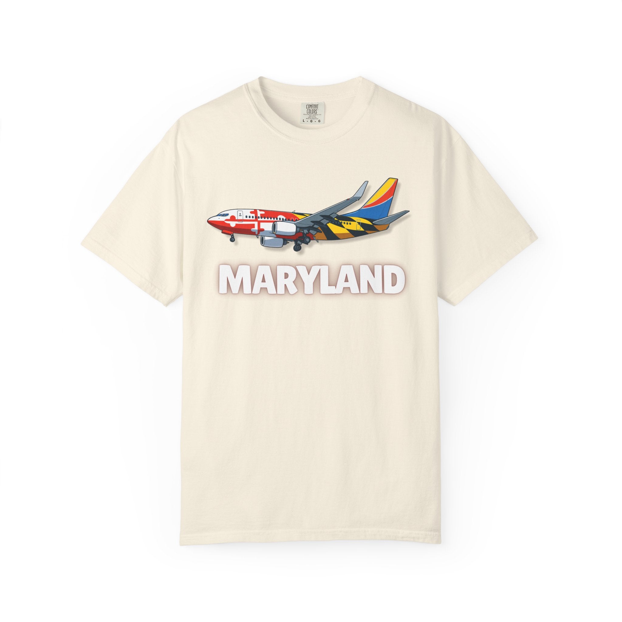 The MARYLAND | State Flag | 737 Plane T-Shirt