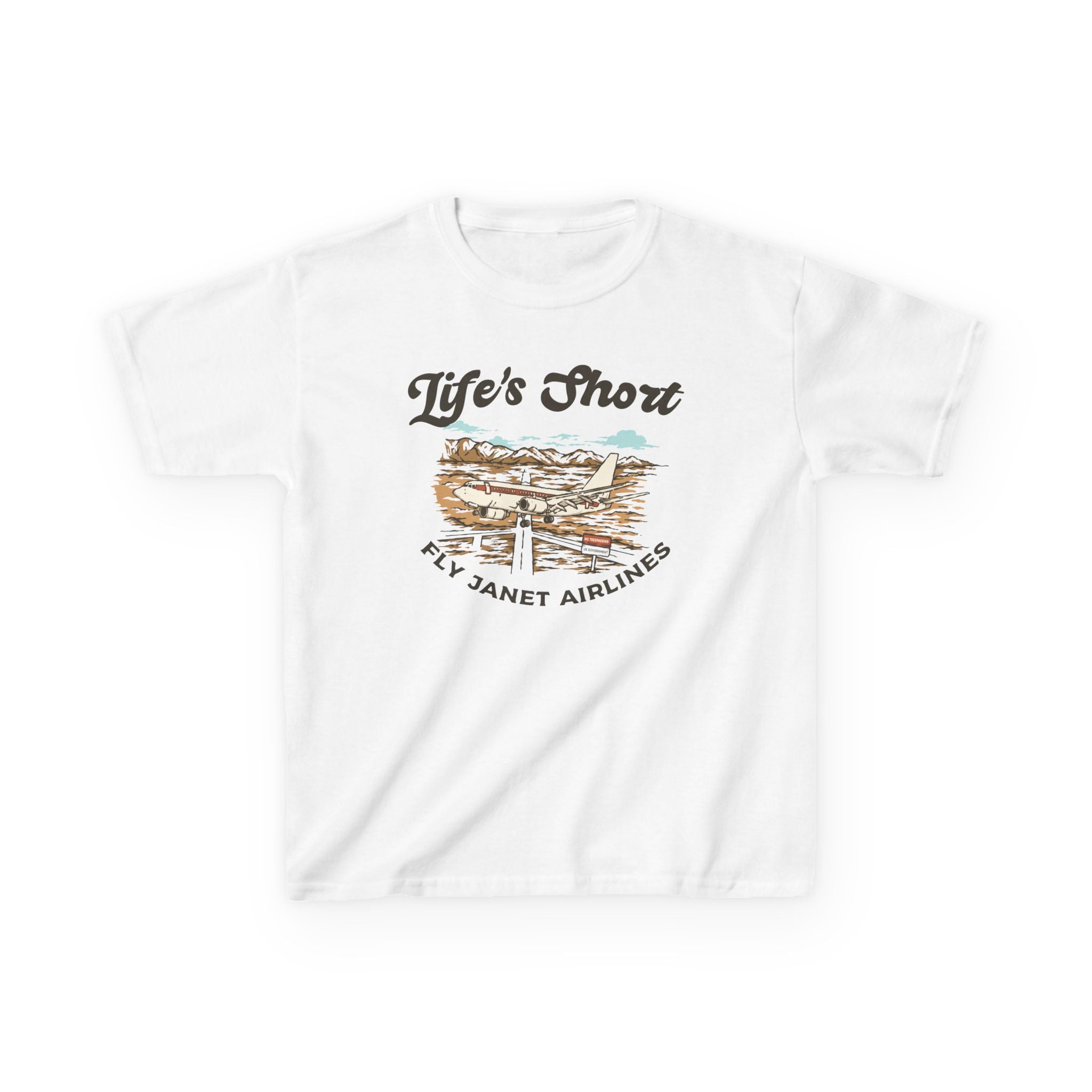 Kids Airplane T-Shirt - Fly Janet Airlines