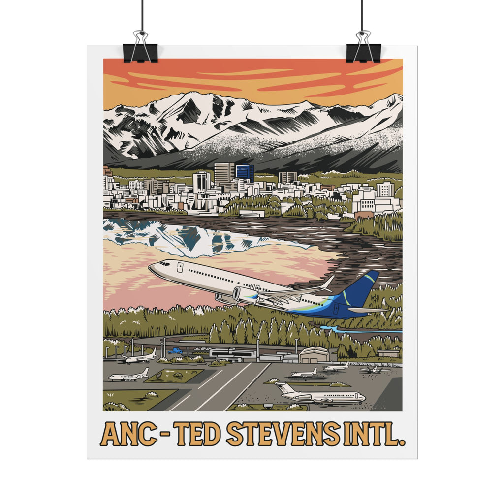 Rolled Poster - ANC Ted Stevens Anchorage International Airport