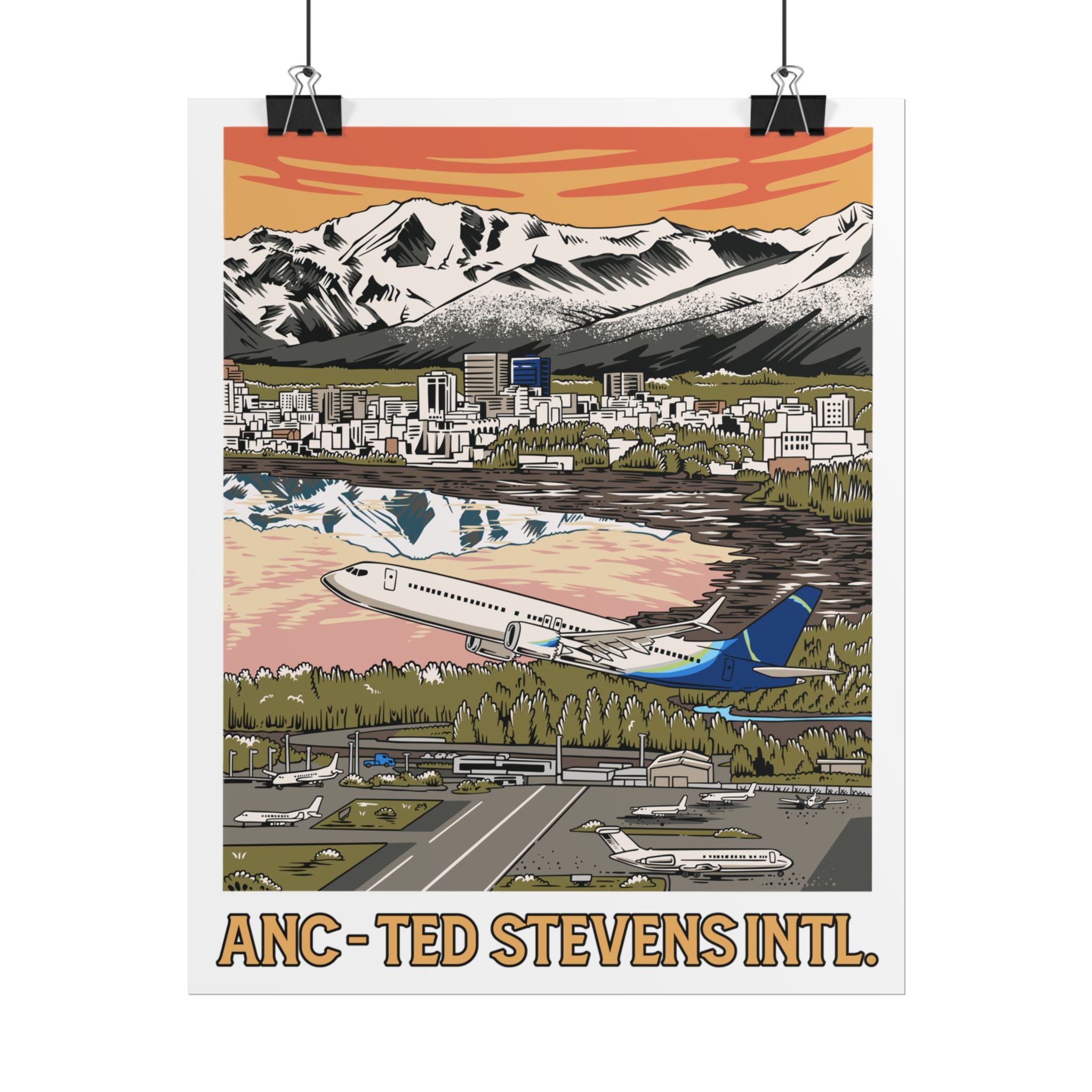 Rolled Poster - ANC Ted Stevens Anchorage International Airport