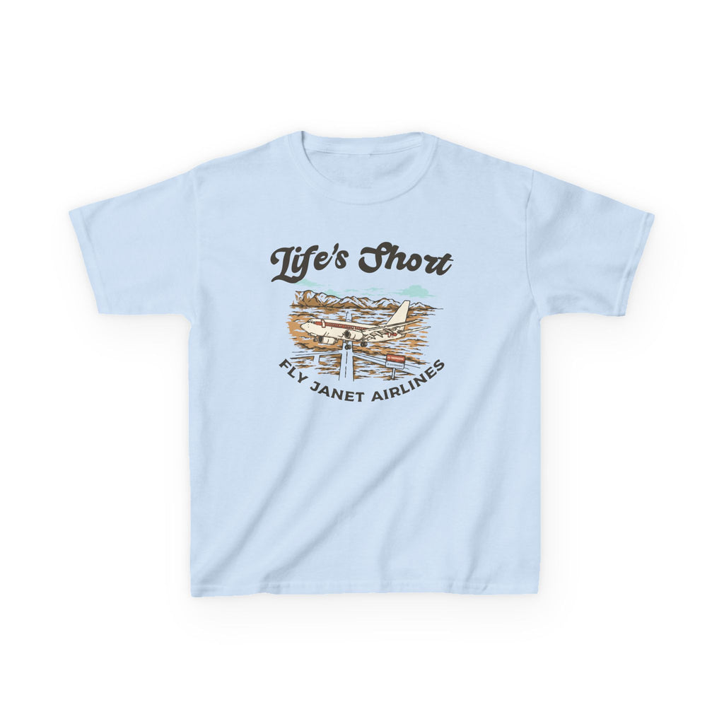 Kids Airplane T-Shirt - Fly Janet Airlines