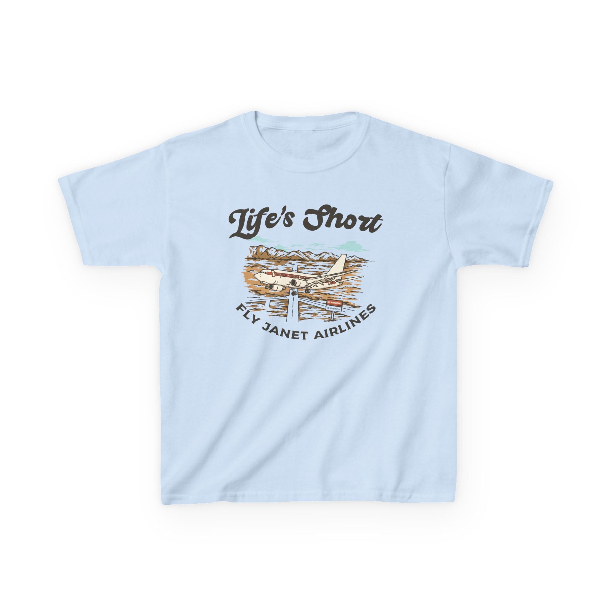 Kids Airplane T-Shirt - Fly Janet Airlines