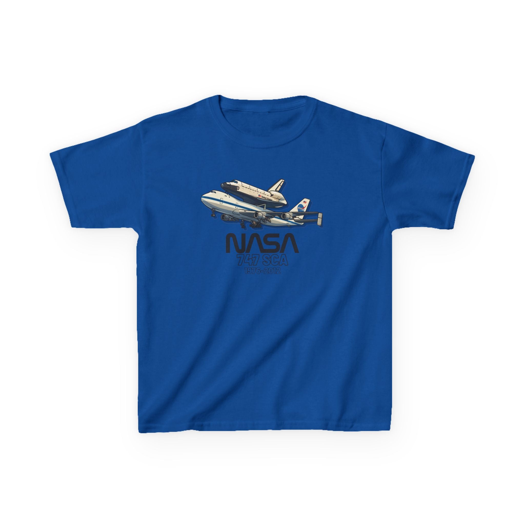 Kids Airplane T-Shirt - NASA Space Shuttle 747 SCA