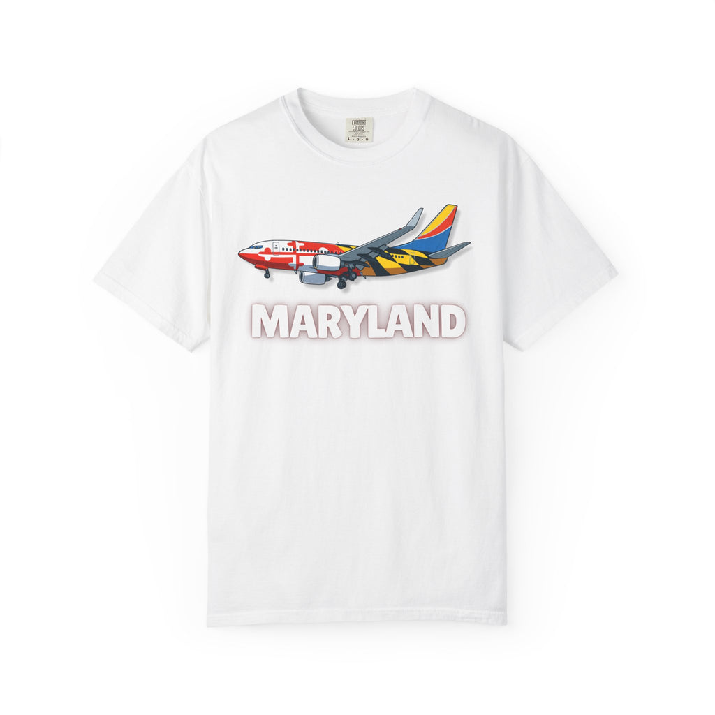 The MARYLAND | State Flag | 737 Plane T-Shirt