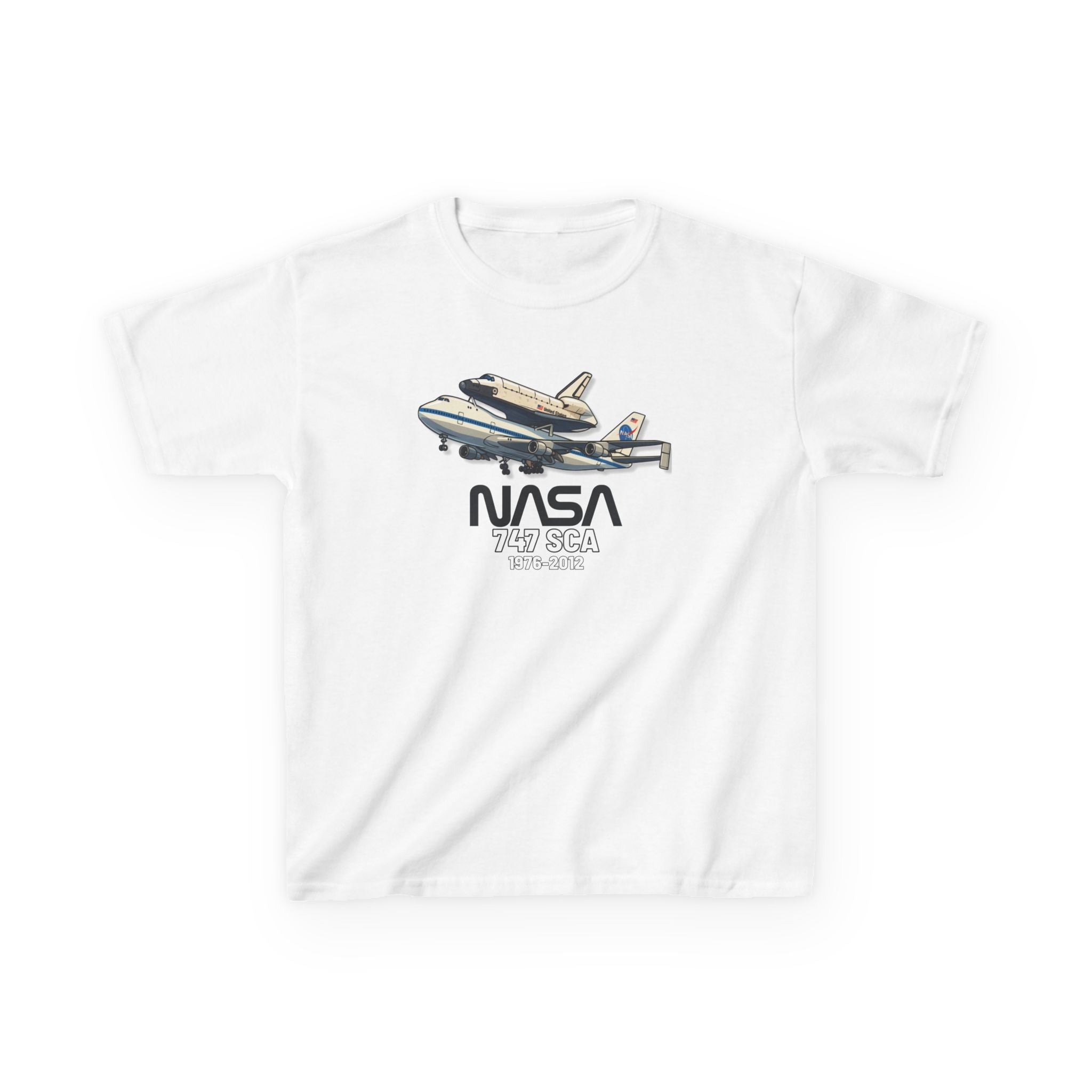 Kids Airplane T-Shirt - NASA Space Shuttle 747 SCA