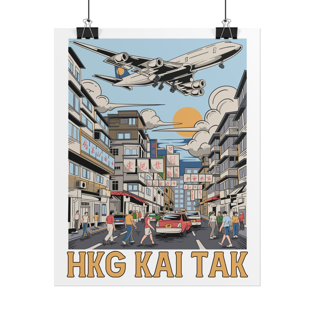 Rolled Poster - HKG Hong Kong Kai Tak