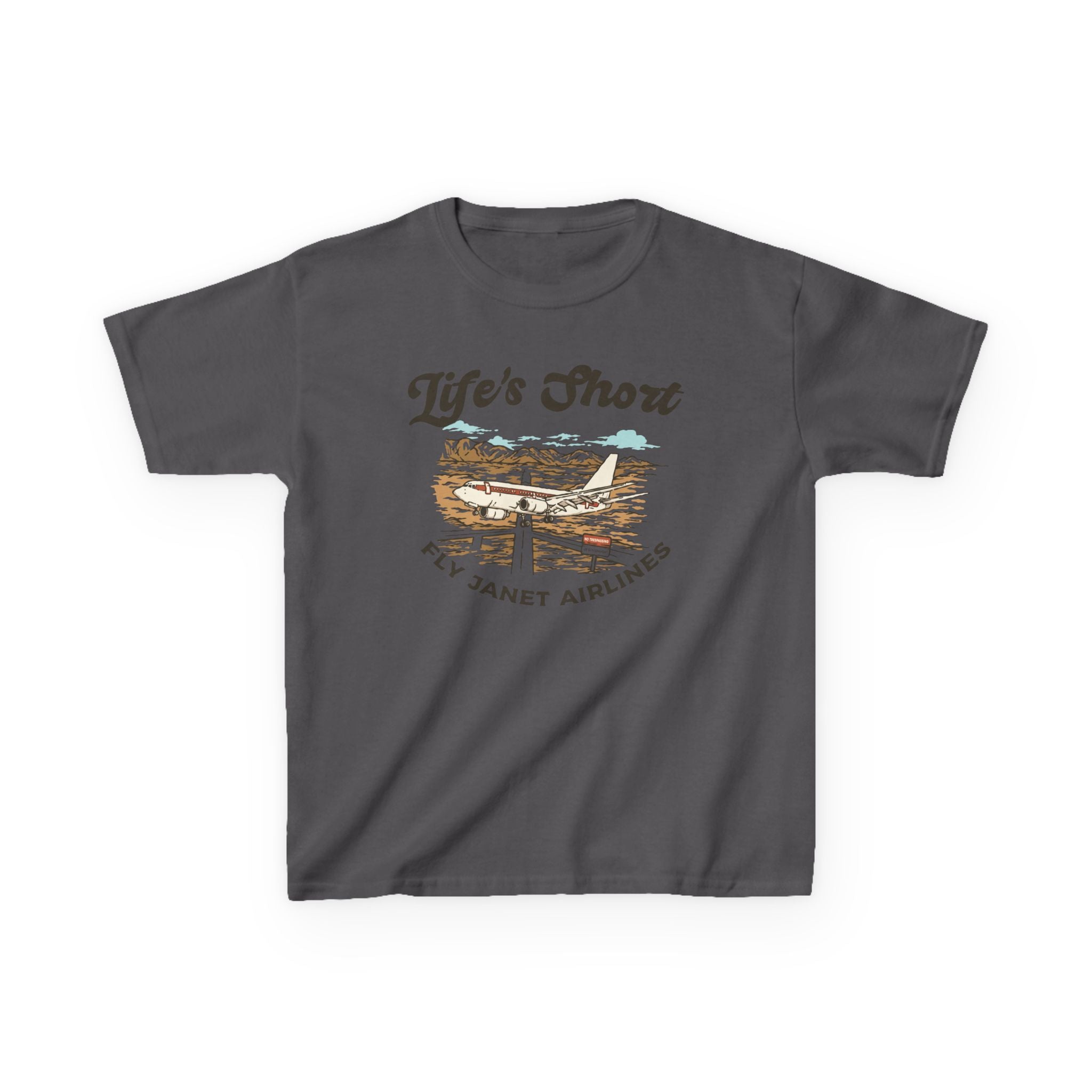 Kids Airplane T-Shirt - Fly Janet Airlines