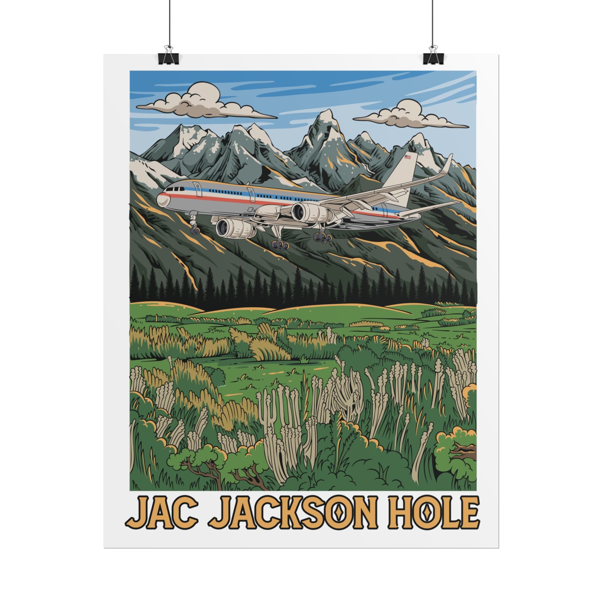 Rolled Poster - JAC Jackson Hole
