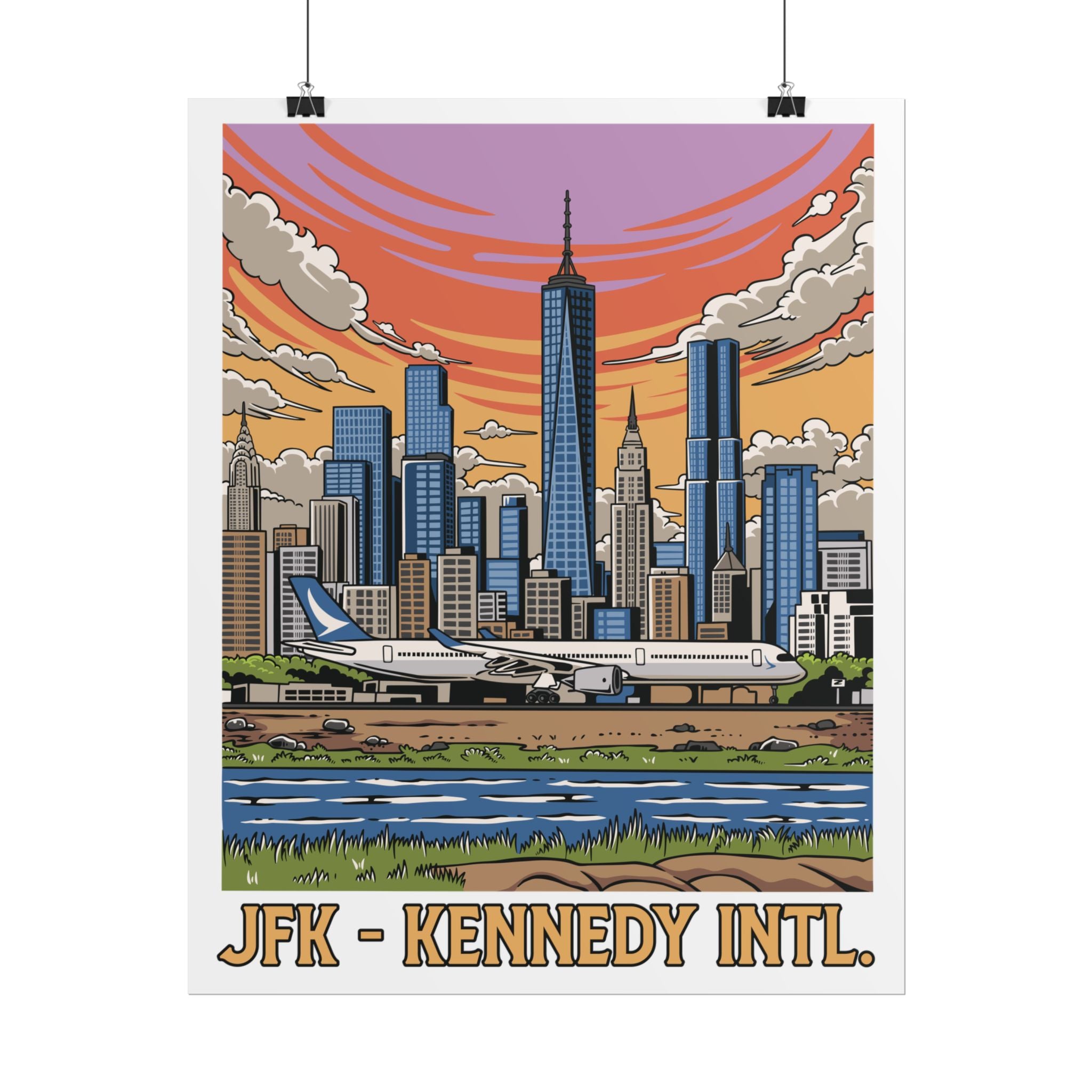 Rolled Poster - JFK Kennedy International Airport (NYC)