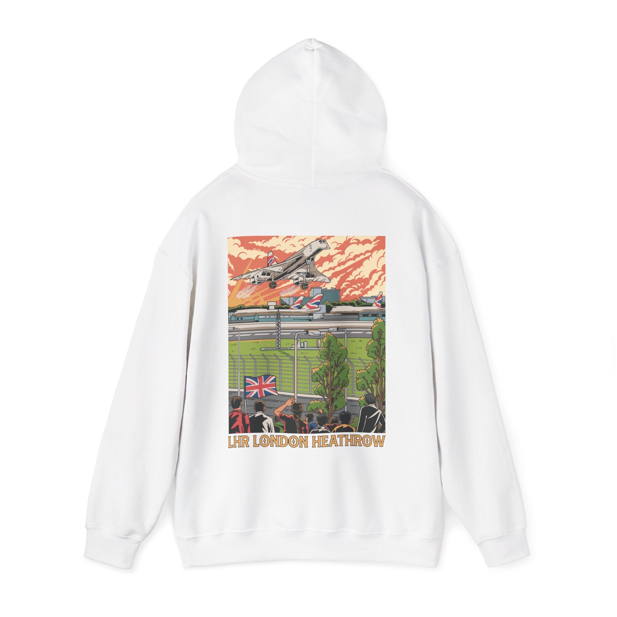LHR London Heathrow Airport Hooded Sweatshirt (Hoodie)