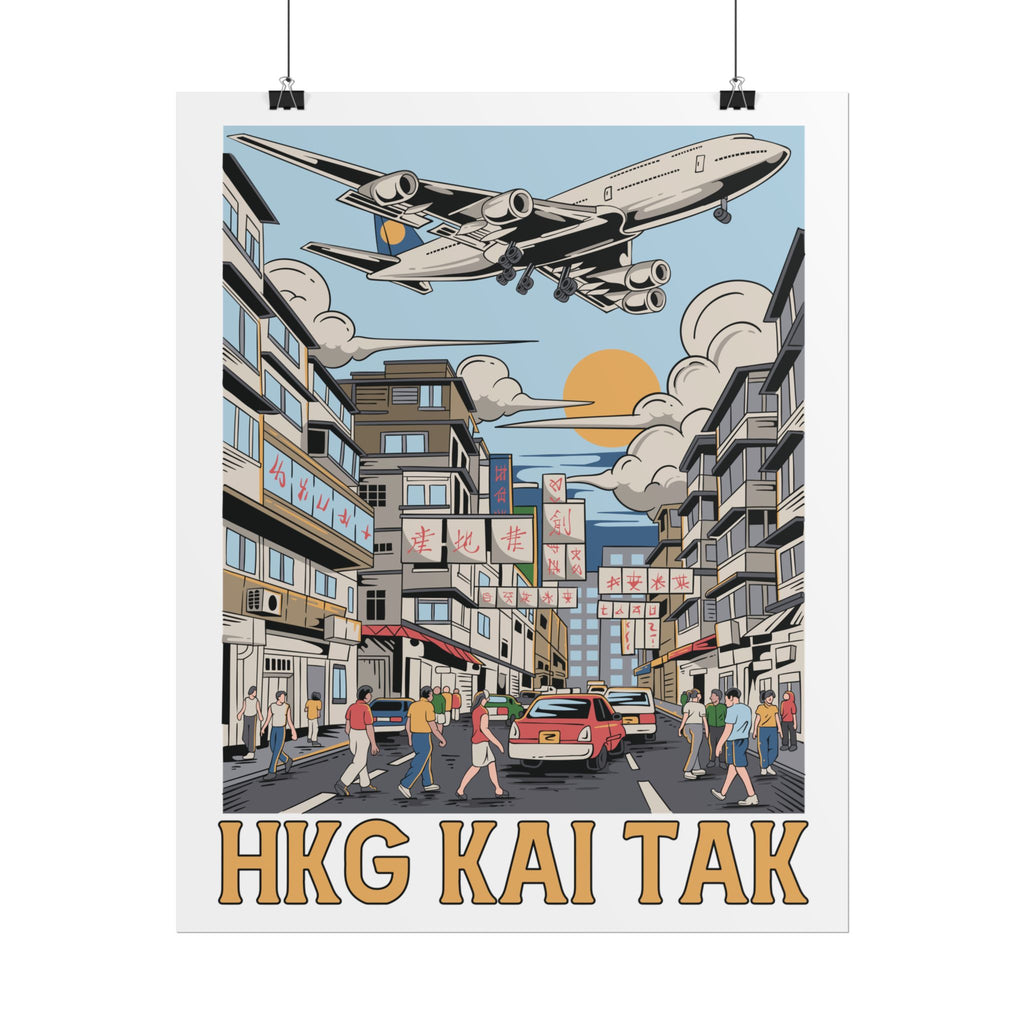 Rolled Poster - HKG Hong Kong Kai Tak