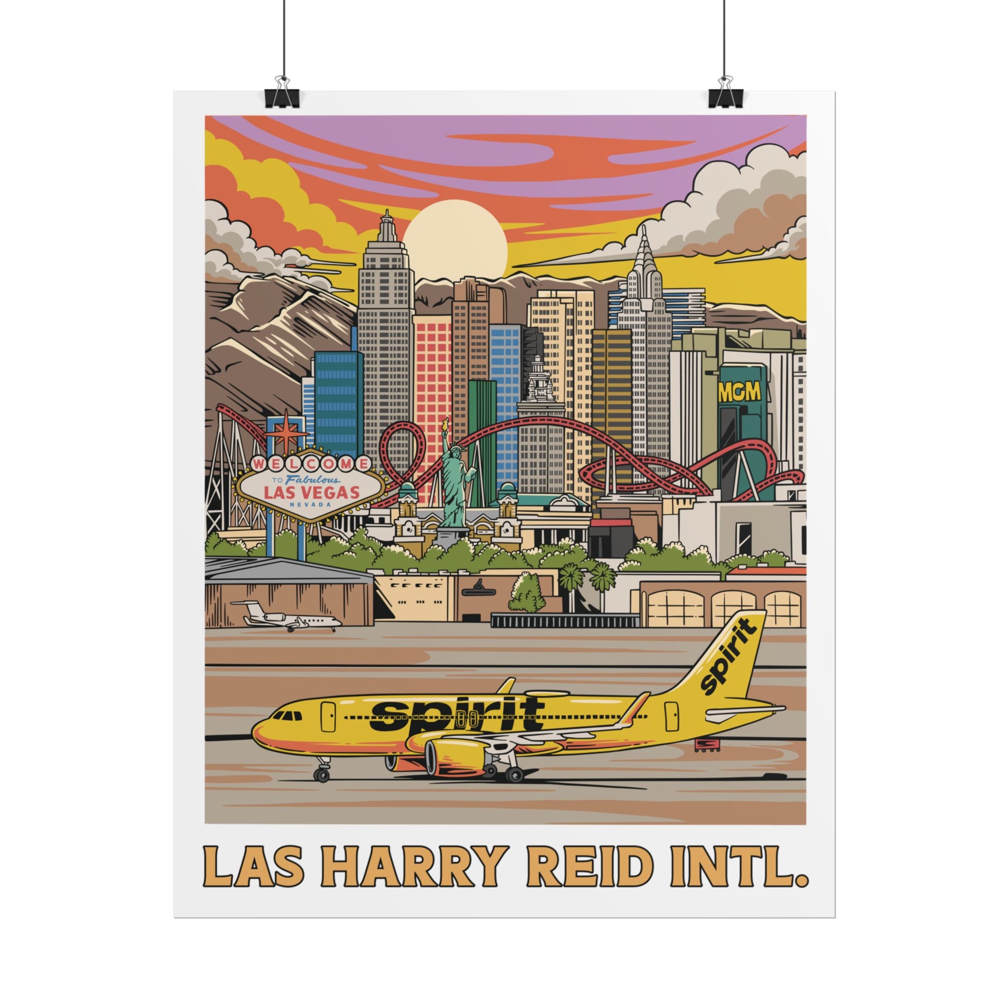 Rolled Poster - LAS Harry Reid Intl. (Vegas) Airport