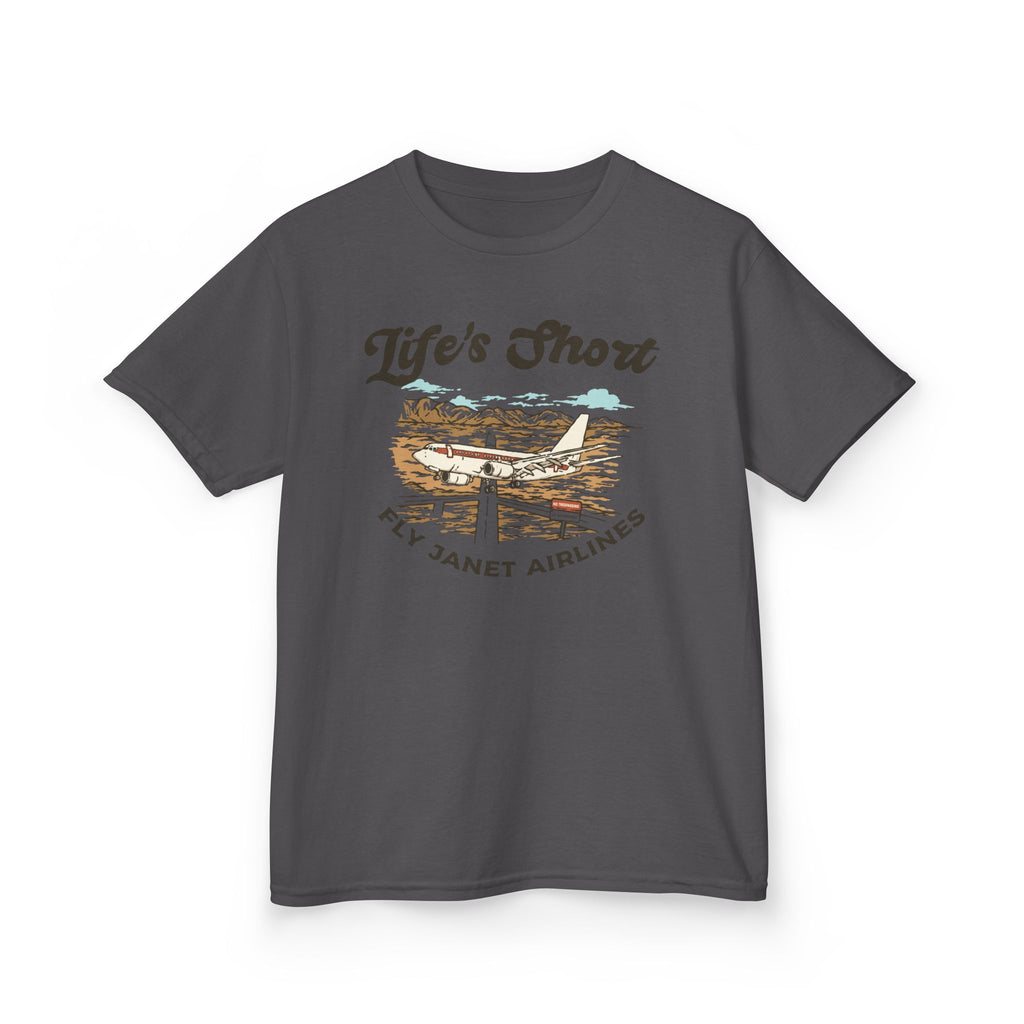 Kids Airplane T-Shirt - Fly Janet Airlines