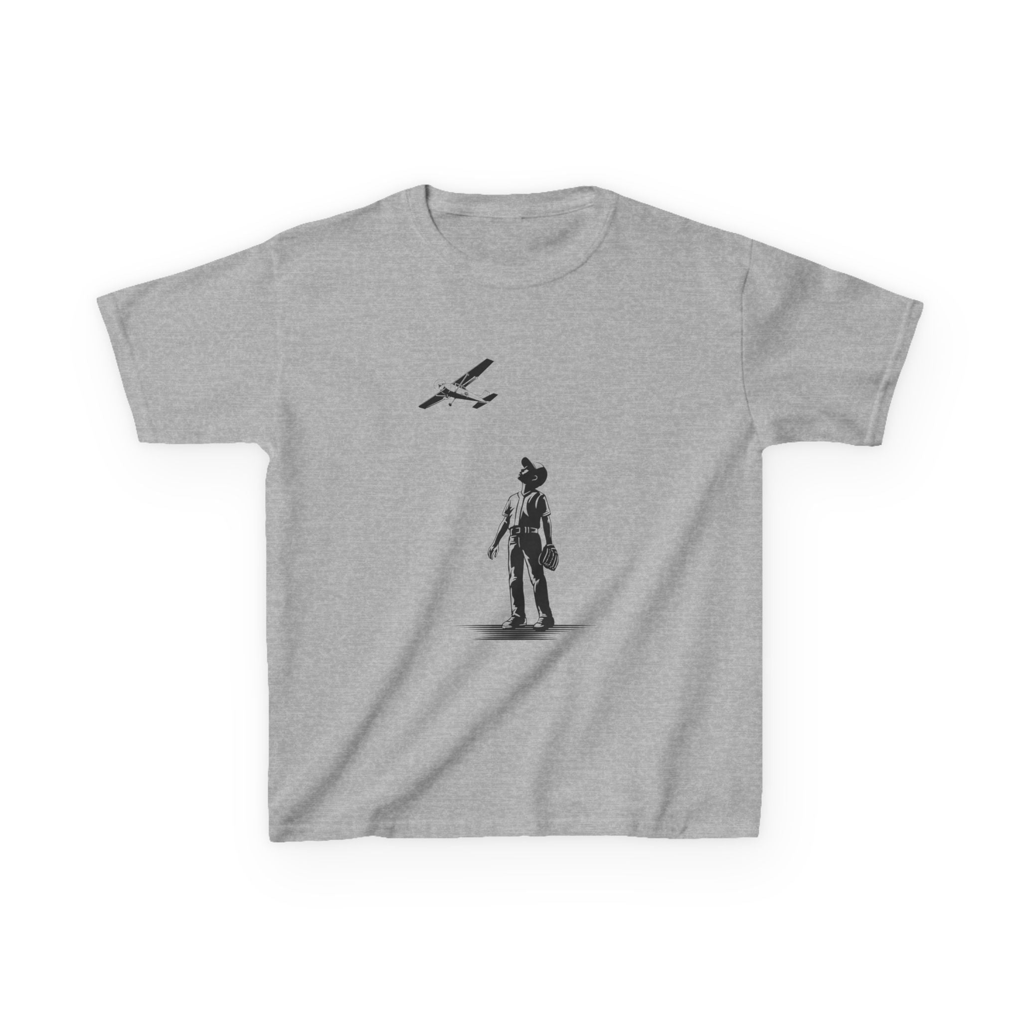 Kids Airplane T-Shirt - Airplane in the Outfield