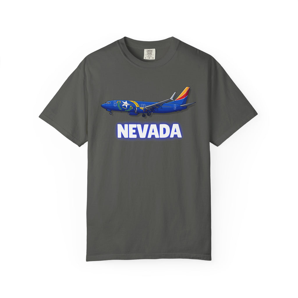 The NEVADA | State Flag | 737 Plane T-Shirt