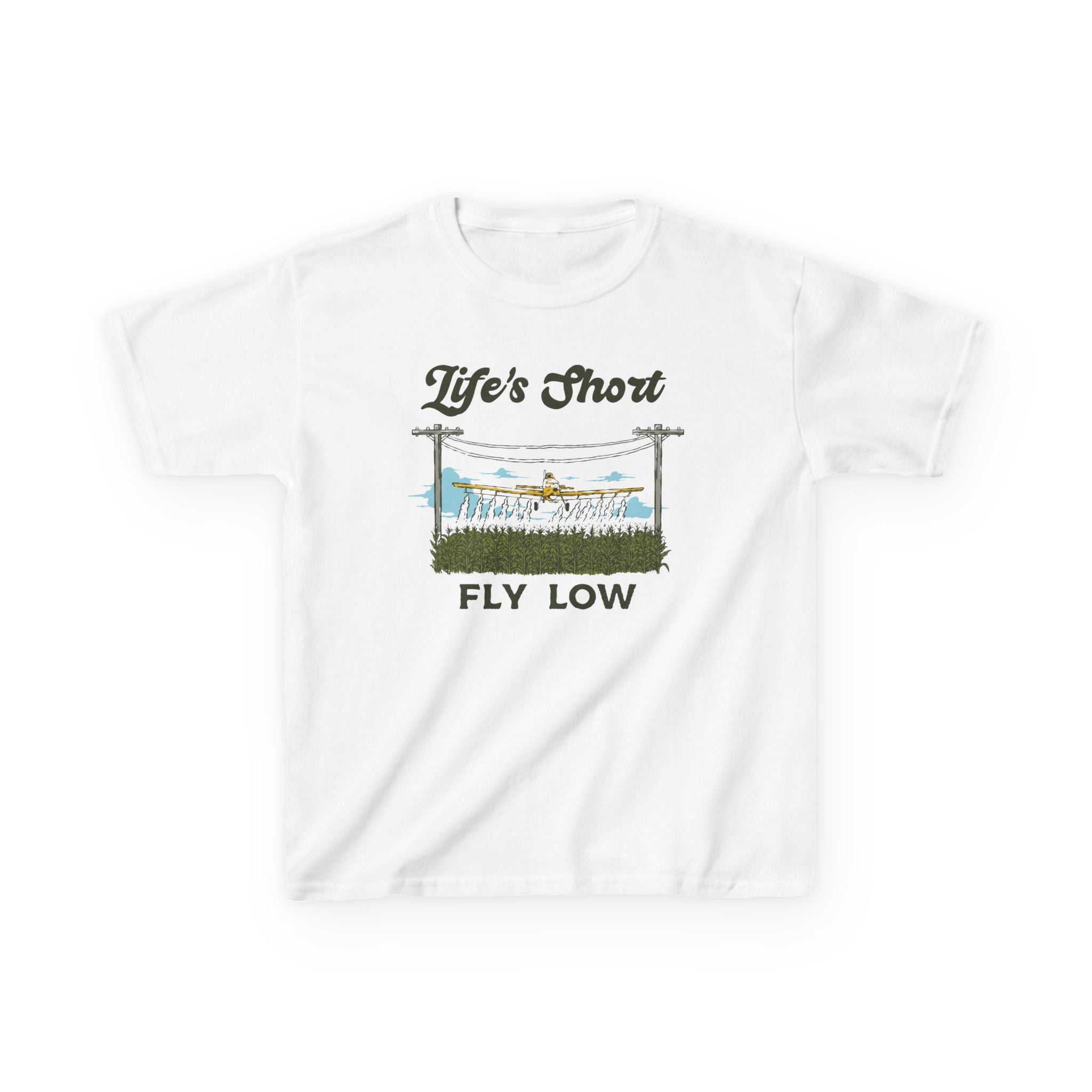 Kids Airplane T-Shirt - Fly Low
