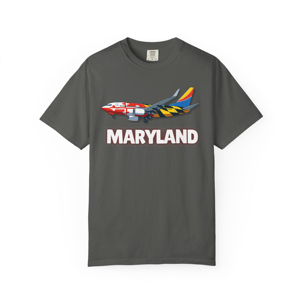 The MARYLAND | State Flag | 737 Plane T-Shirt
