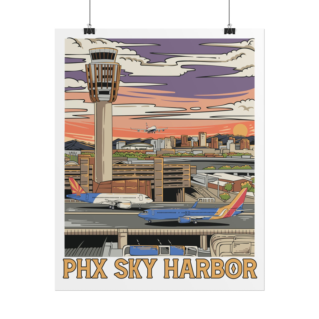 Rolled Poster - PHX Sky Harbor