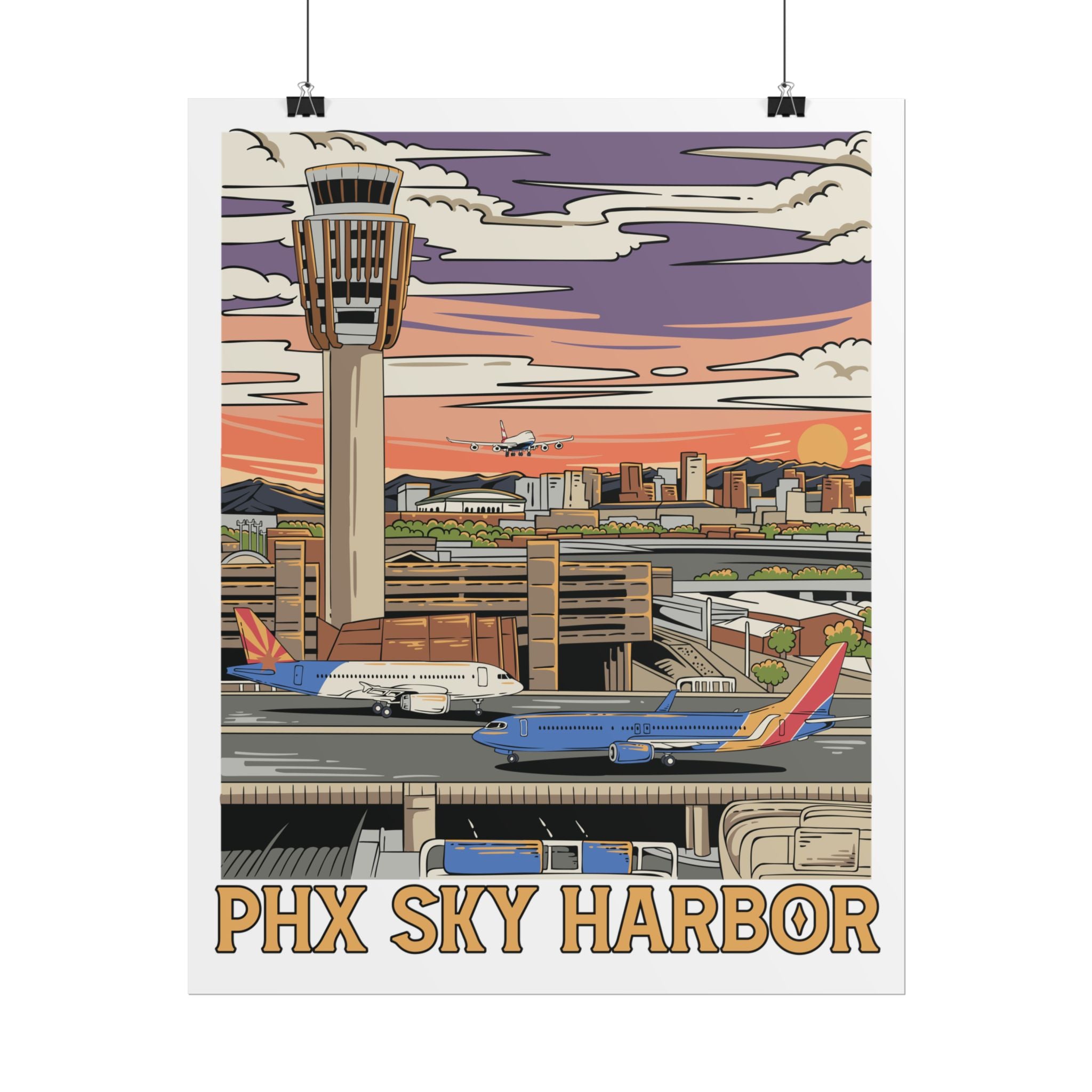 Rolled Poster - PHX Sky Harbor