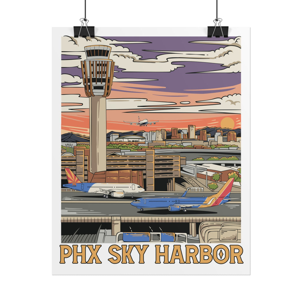 Rolled Poster - PHX Sky Harbor