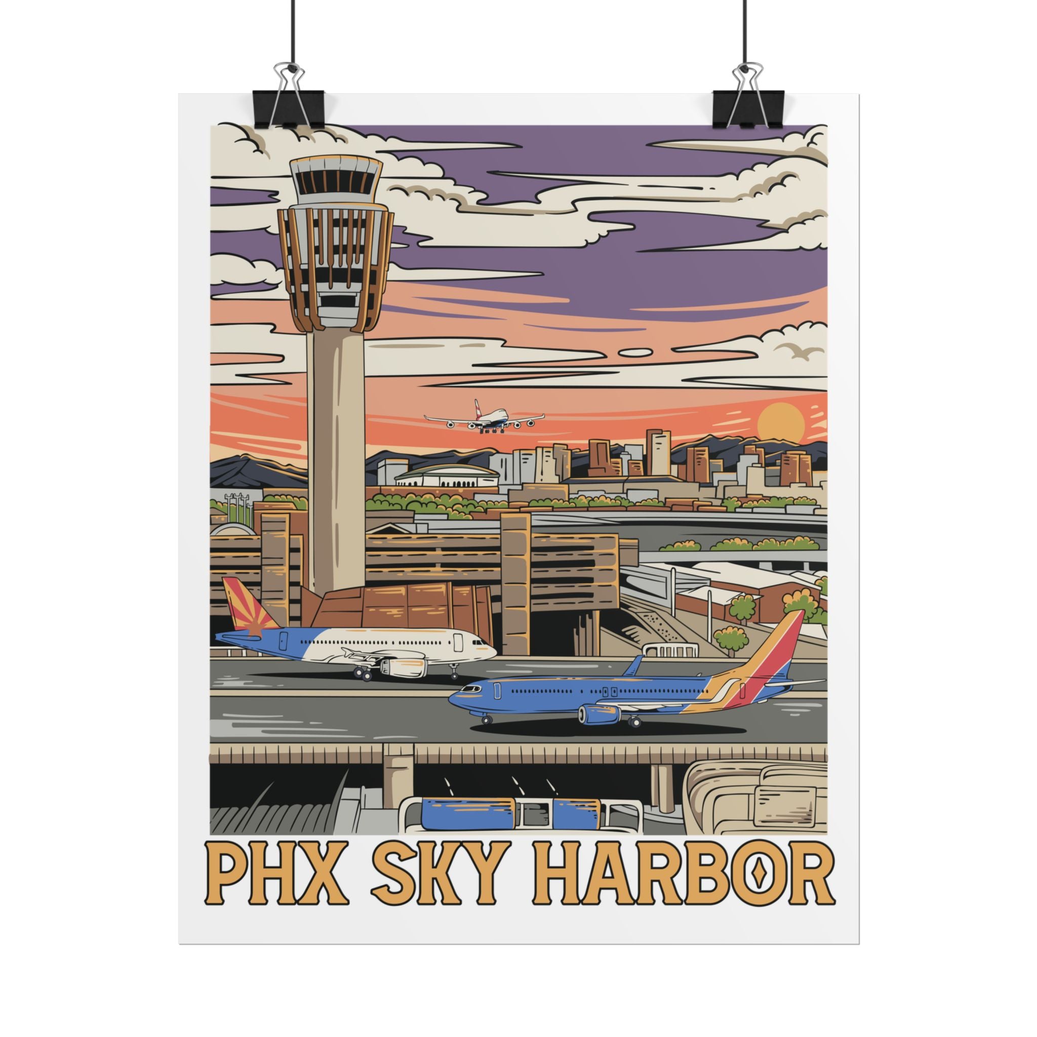 Rolled Poster - PHX Sky Harbor