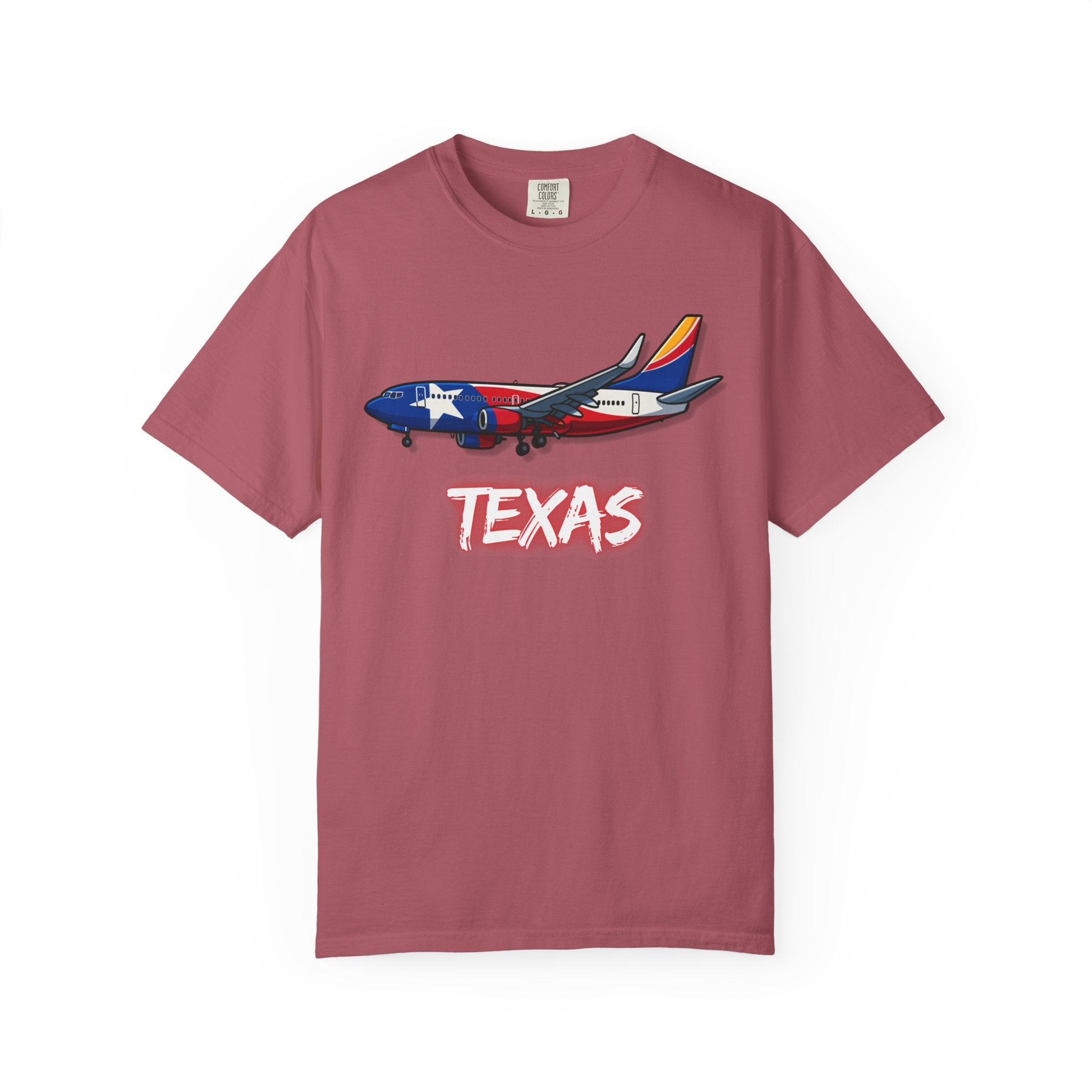 The TEXAS | State Flag | 737 Plane T-Shirt