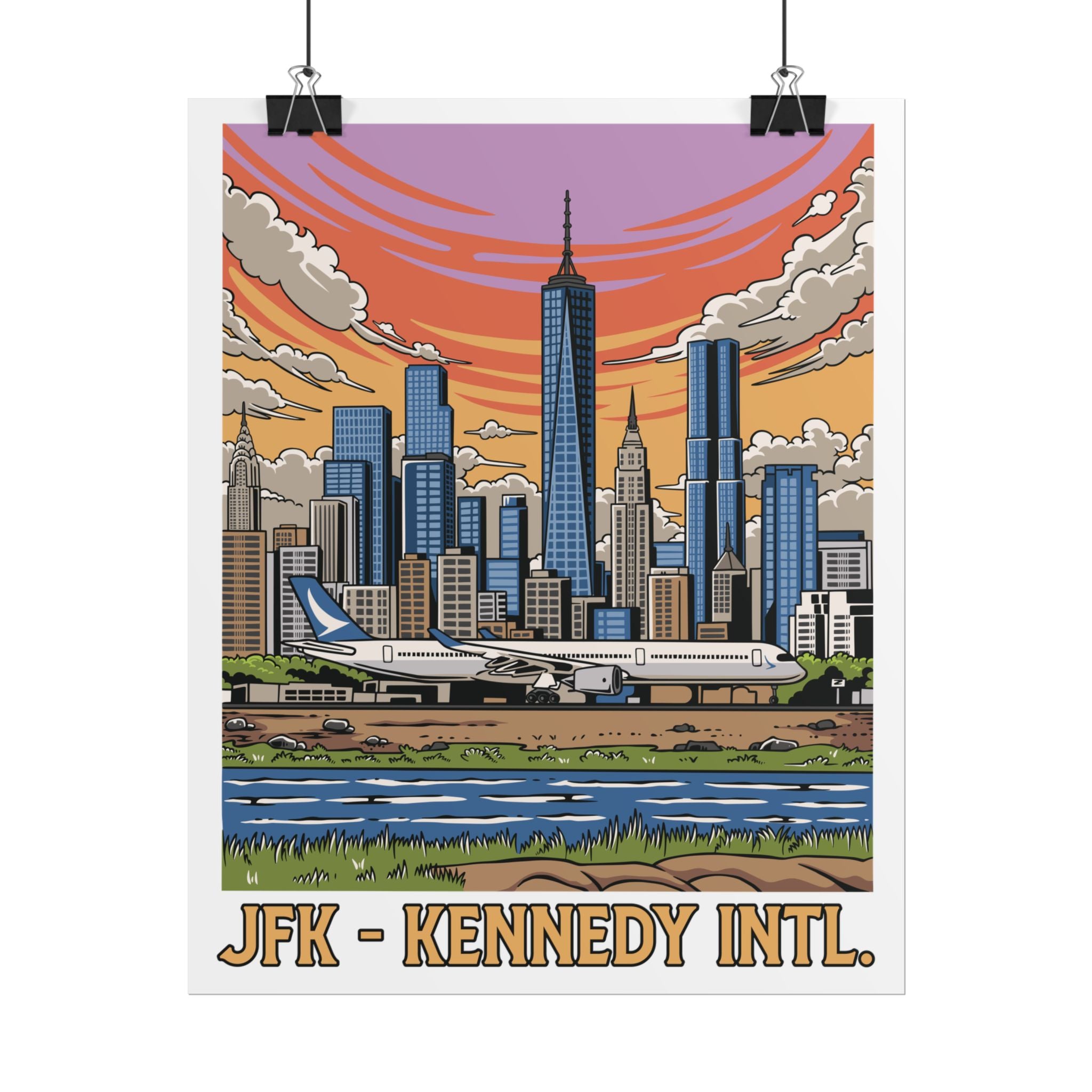 Rolled Poster - JFK Kennedy International Airport (NYC)