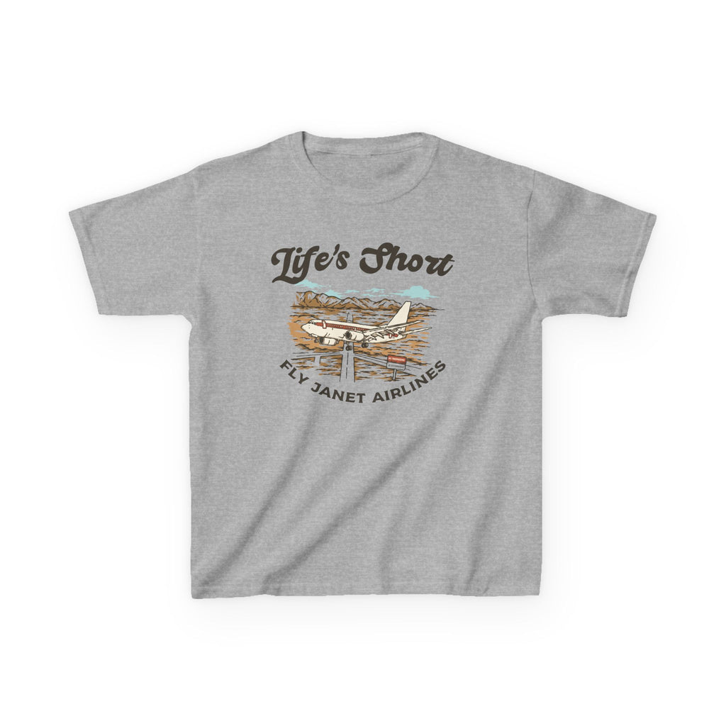 Kids Airplane T-Shirt - Fly Janet Airlines