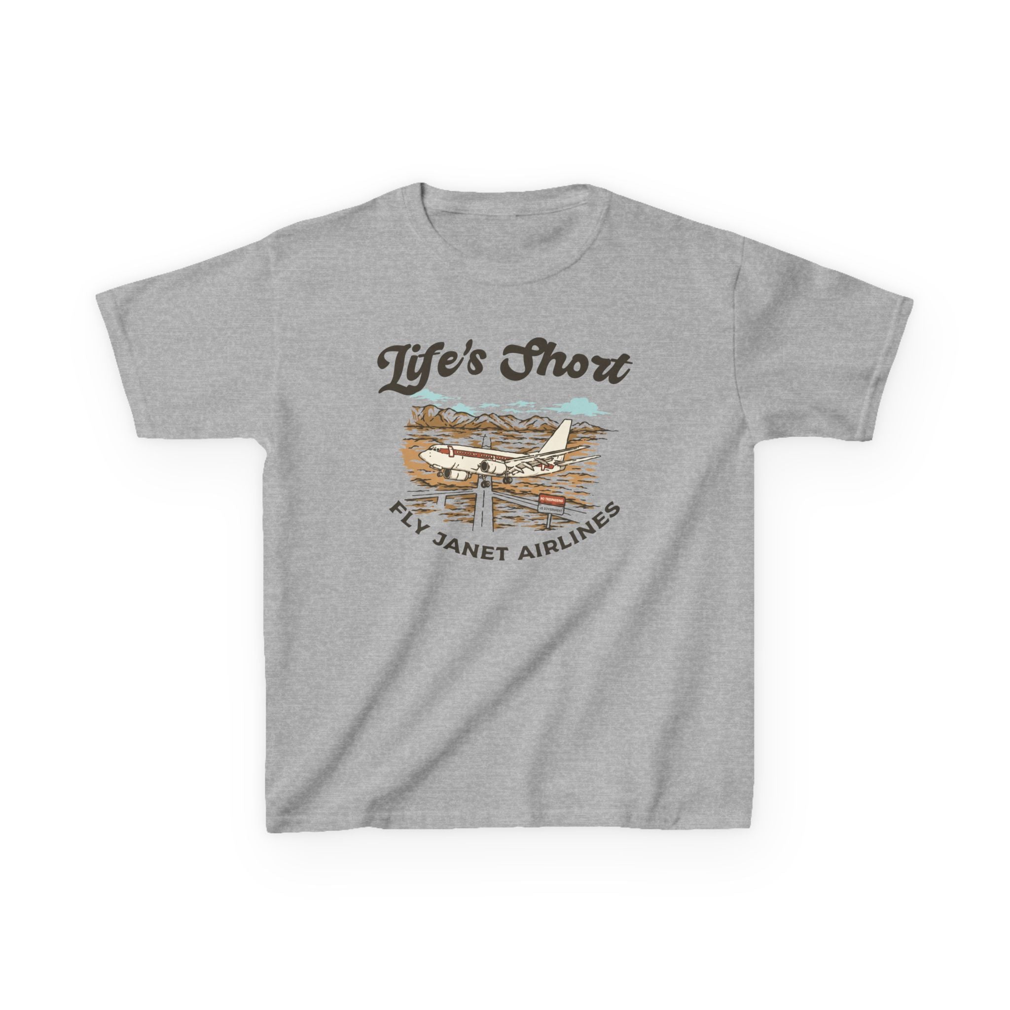 Kids Airplane T-Shirt - Fly Janet Airlines
