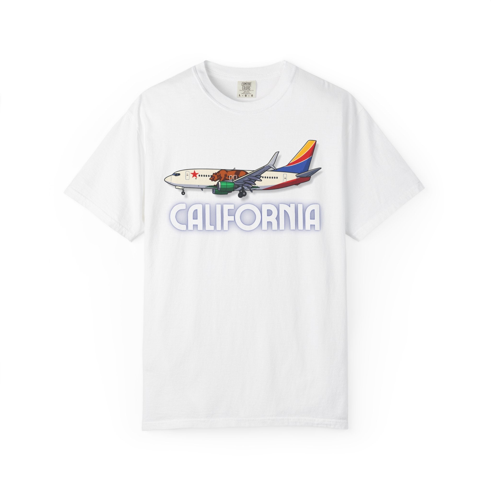 The CALIFORNIA | State Flag | 737 Plane T-Shirt