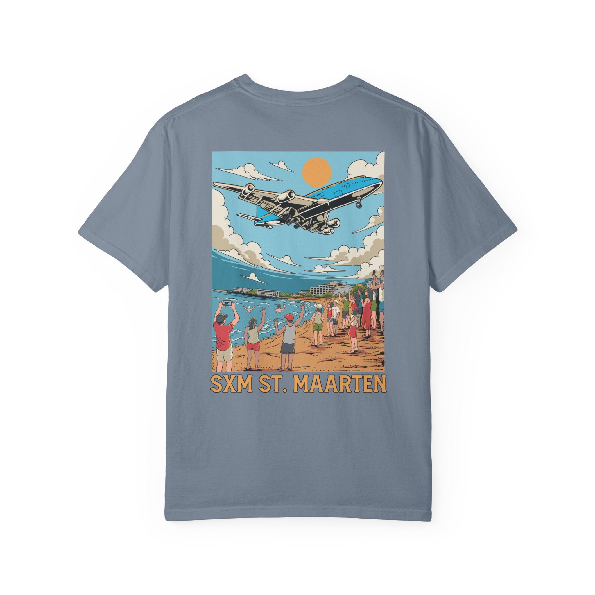 SXM St. Maarten Airport T-Shirt Maho Beach Aviation Tee Plane