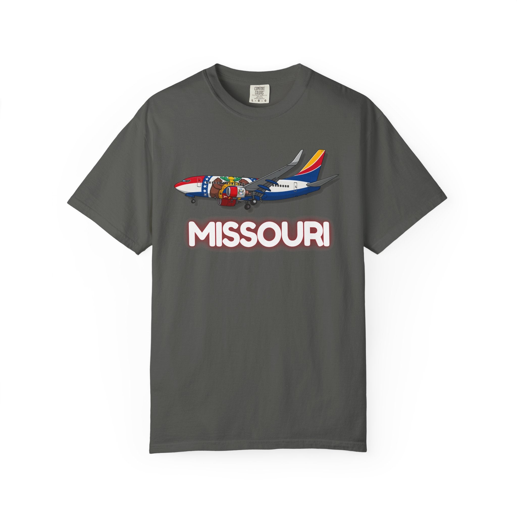 The MISSOURI | State Flag | 737 Plane T-Shirt
