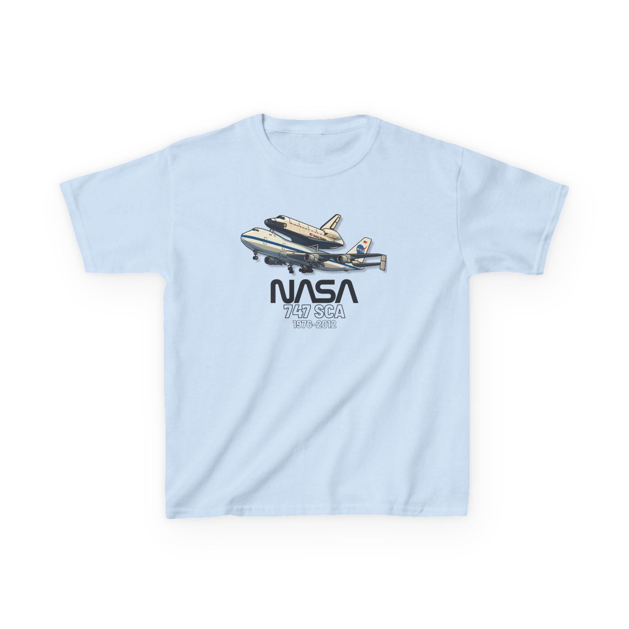 Kids Airplane T-Shirt - NASA Space Shuttle 747 SCA