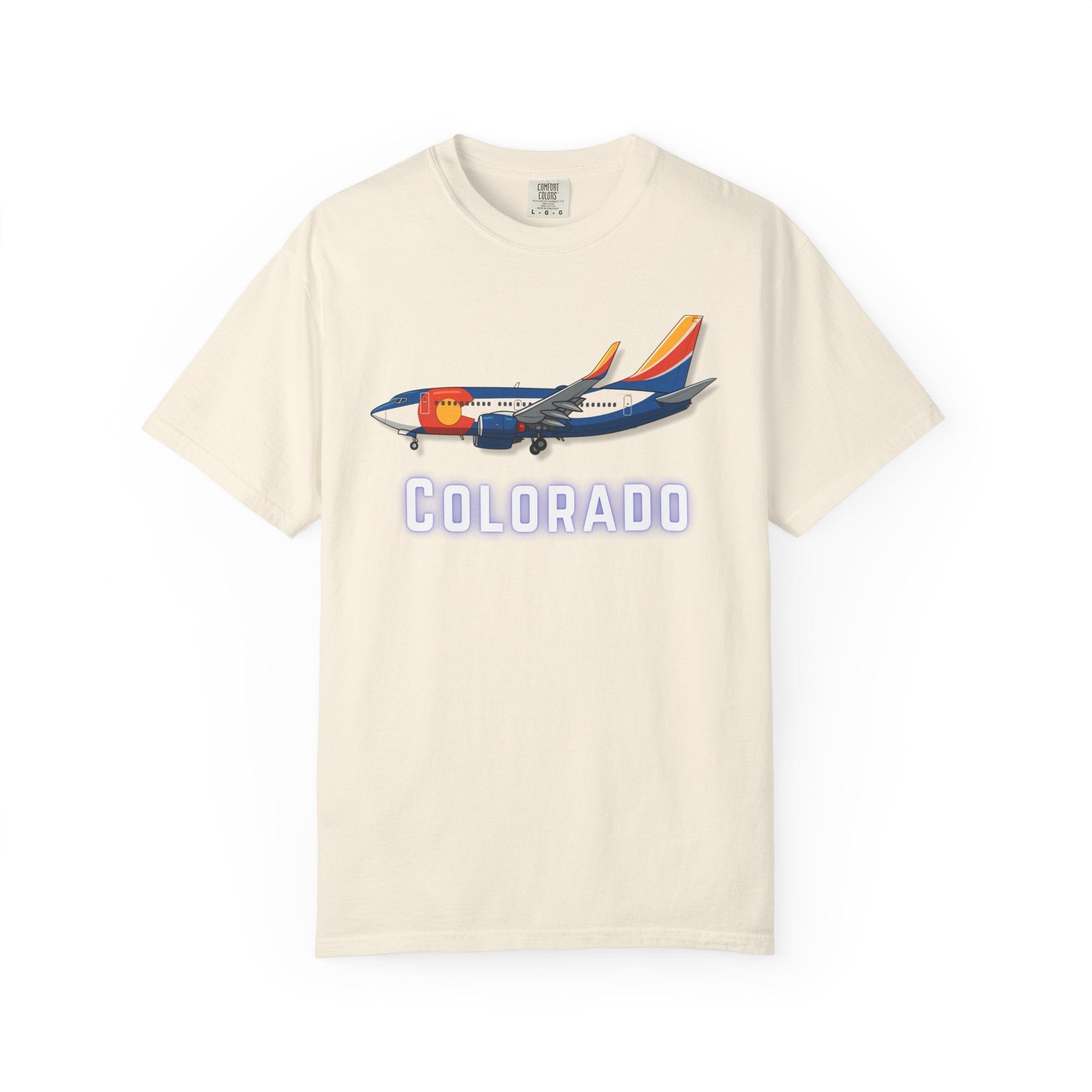 The COLORADO | State Flag | 737 Plane T-Shirt