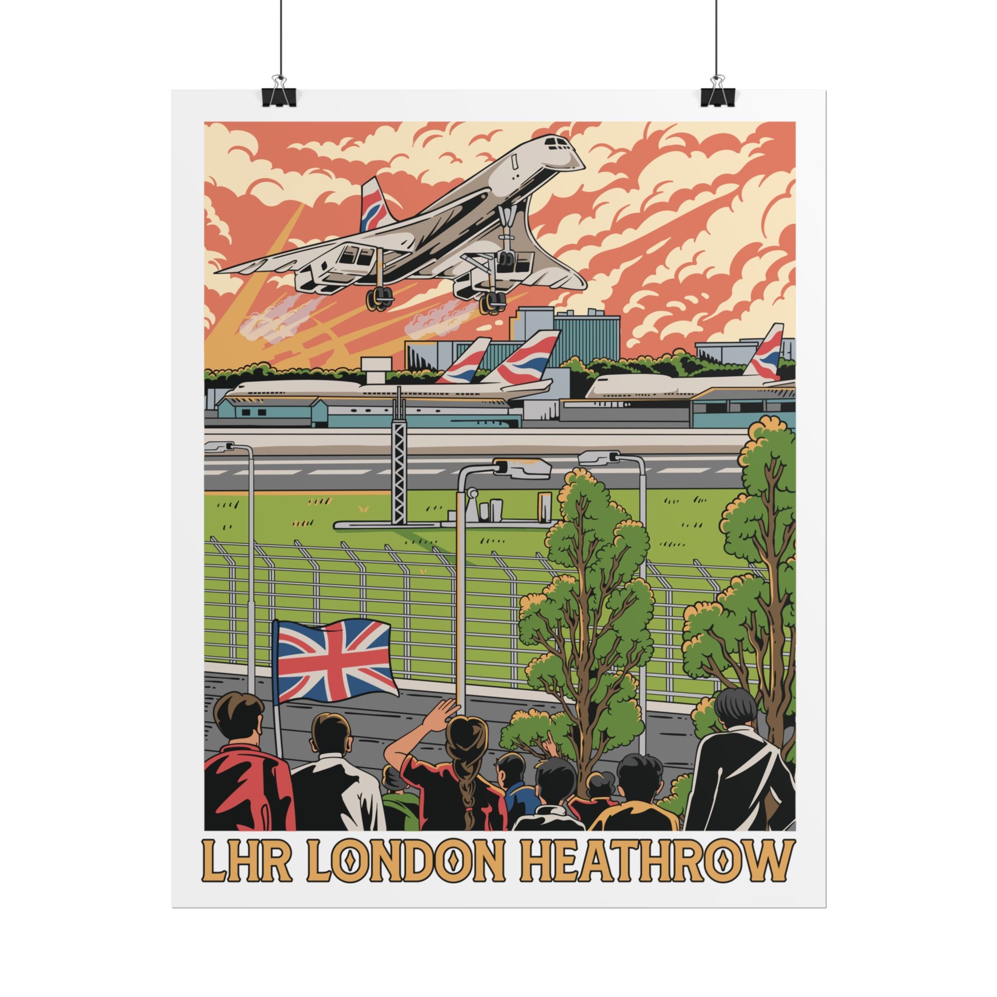 Rolled Poster - LHR London Heathrow Airport