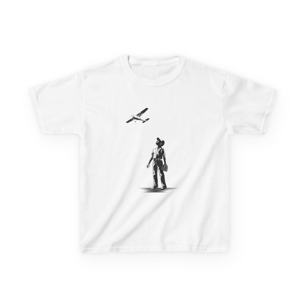 Kids Airplane T-Shirt - Airplane in the Outfield