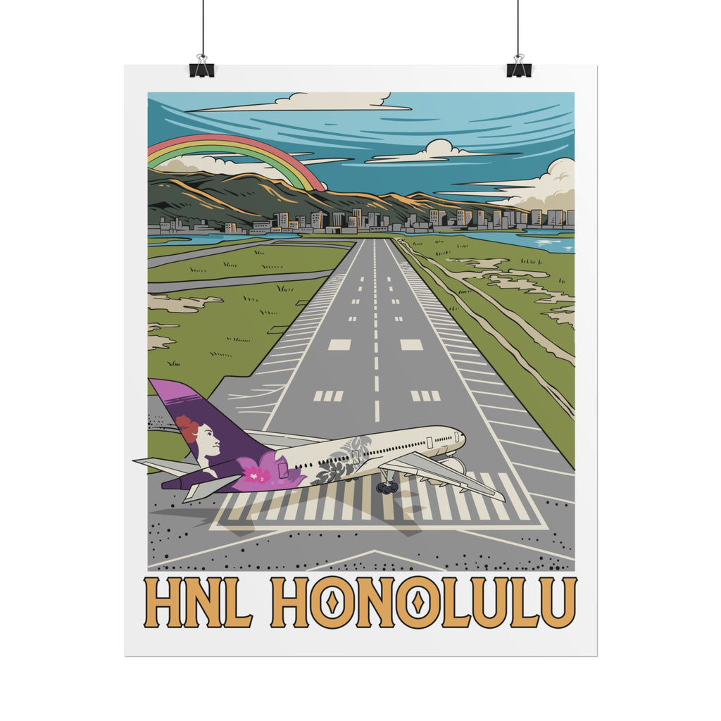 Rolled Poster - HNL Honolulu (HAL 787 Edition)