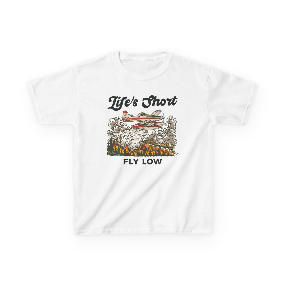 Kids Airplane T-Shirt - Fly Low (AT-802F Edition)
