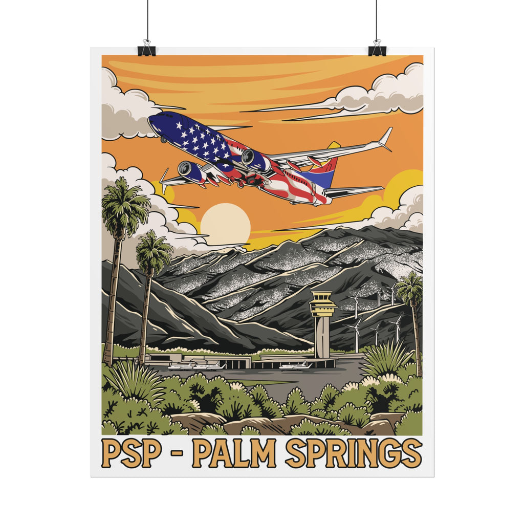 Rolled Poster - PSP Palm Springs International Airport
