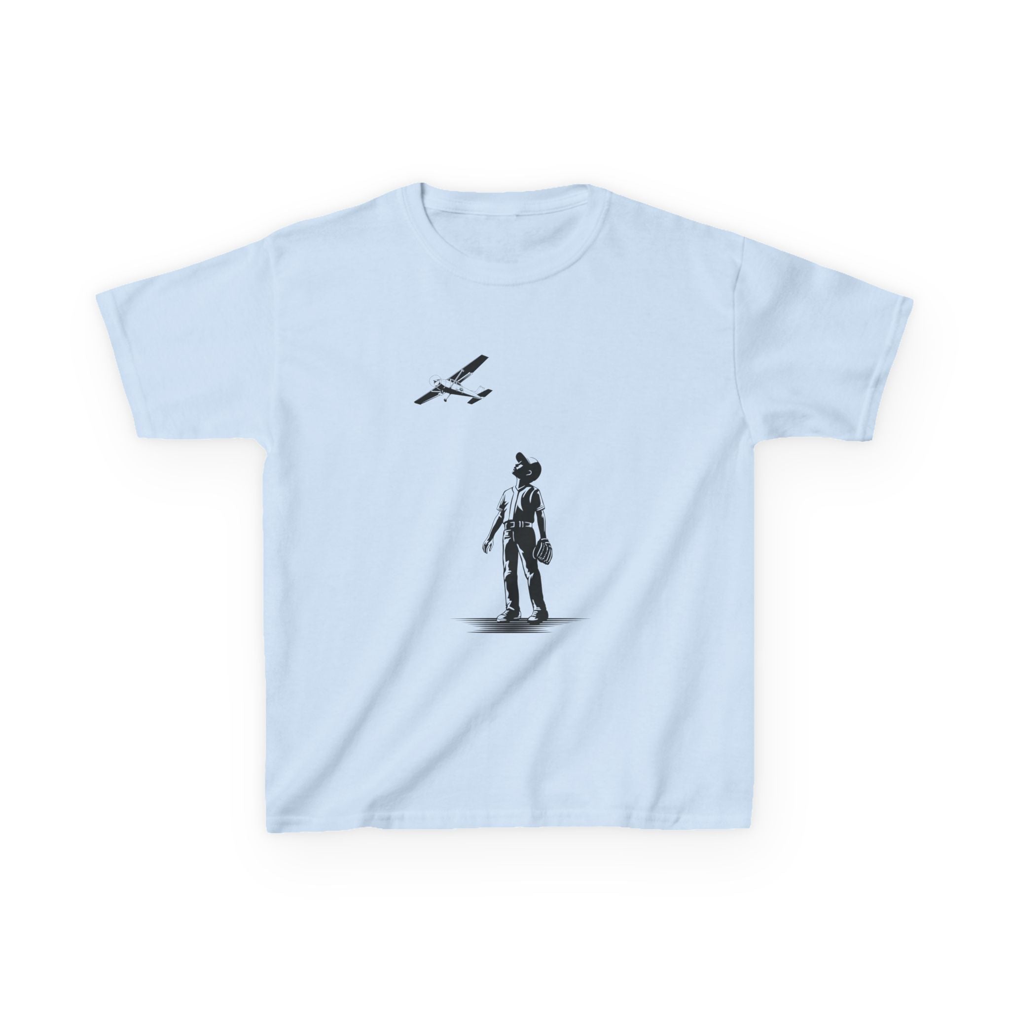 Kids Airplane T-Shirt - Airplane in the Outfield