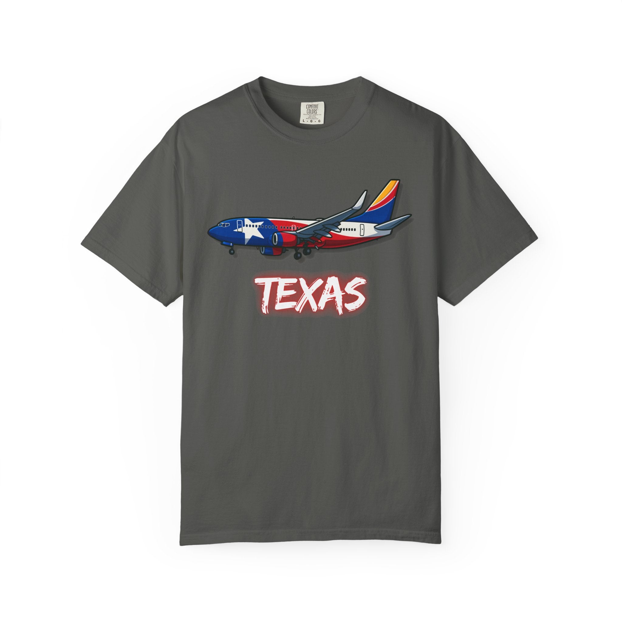 The TEXAS | State Flag | 737 Plane T-Shirt