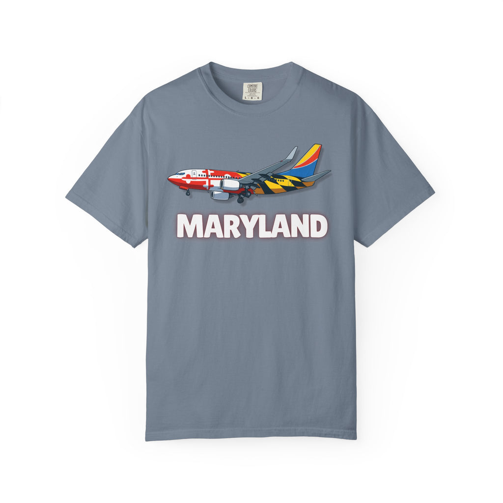 The MARYLAND | State Flag | 737 Plane T-Shirt