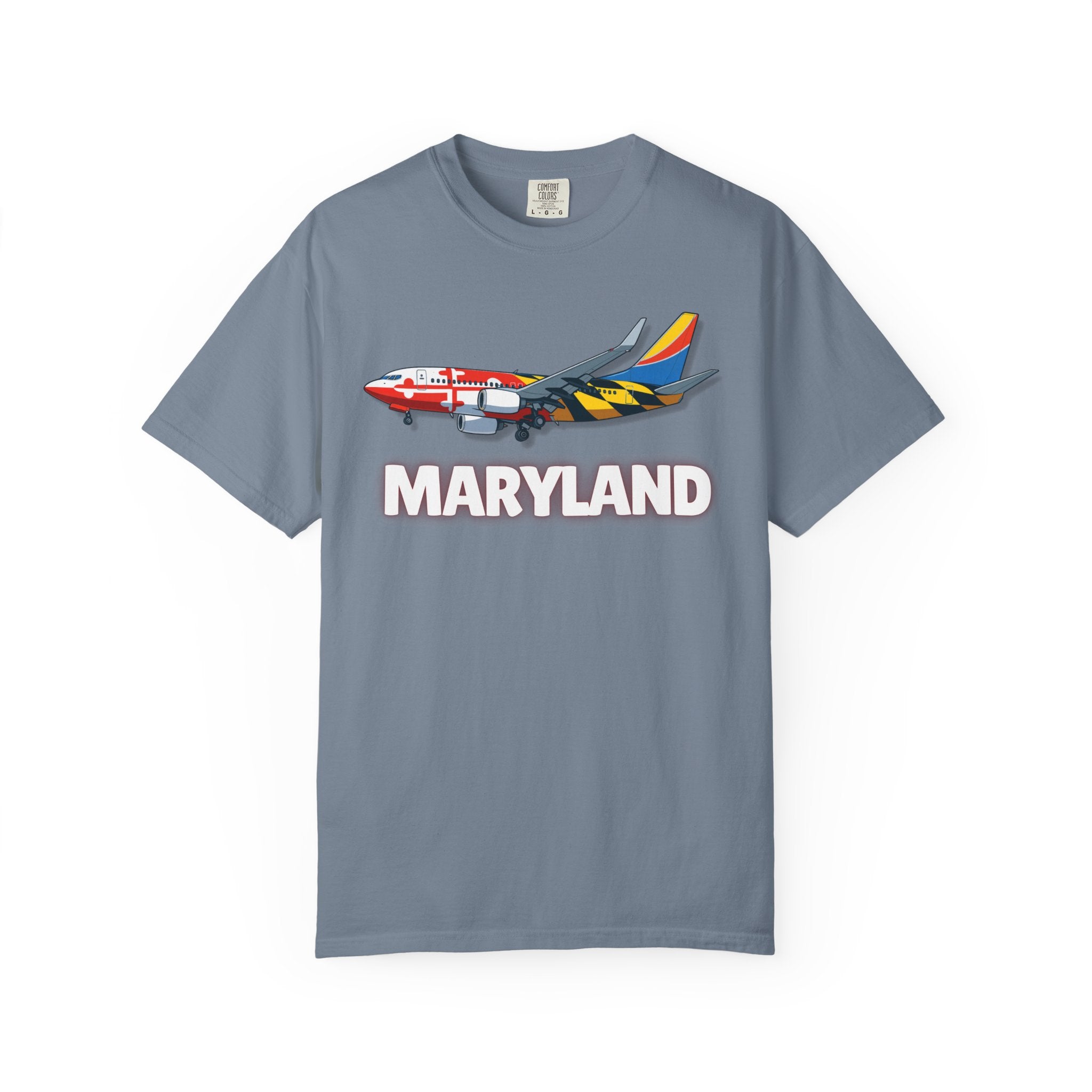 The MARYLAND | State Flag | 737 Plane T-Shirt
