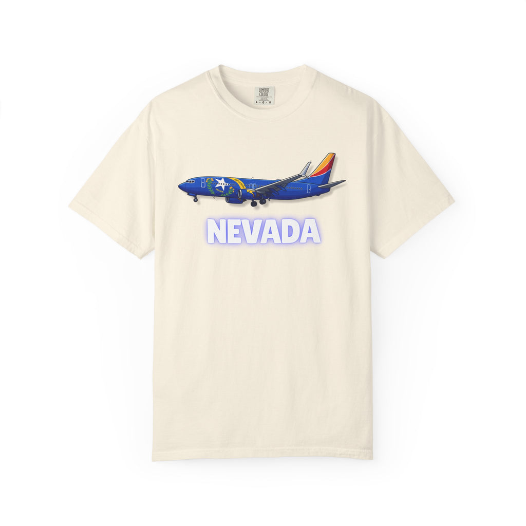 The NEVADA | State Flag | 737 Plane T-Shirt
