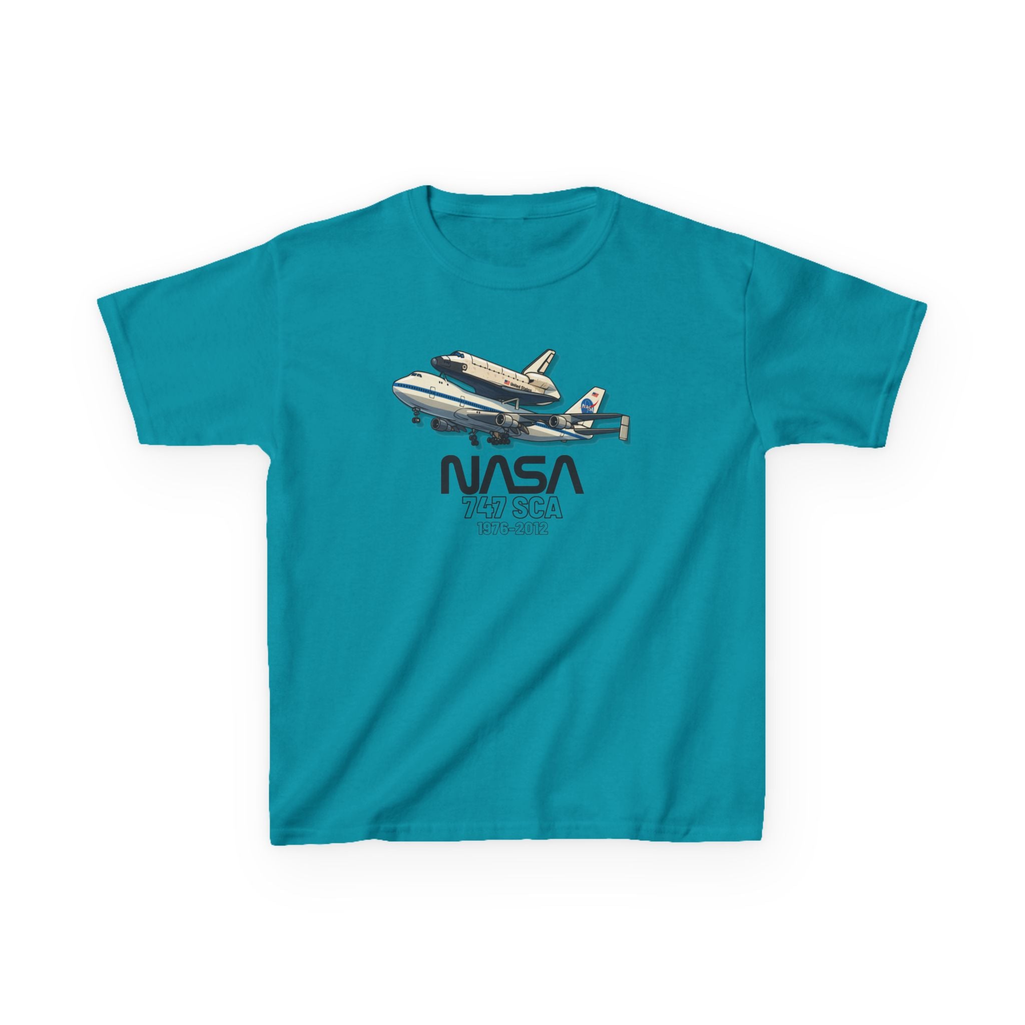 Kids Airplane T-Shirt - NASA Space Shuttle 747 SCA