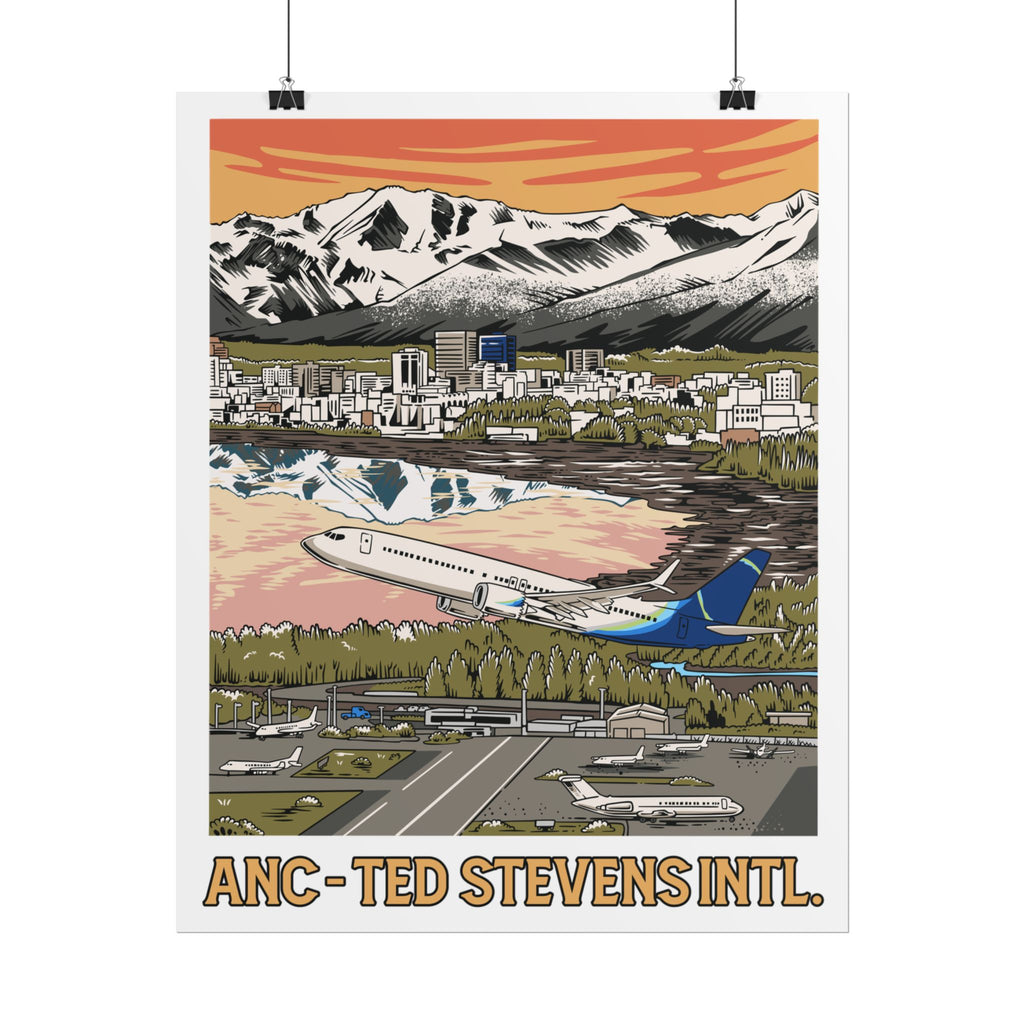 Rolled Poster - ANC Ted Stevens Anchorage International Airport